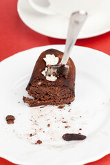 chocolate dessert with cream cheese