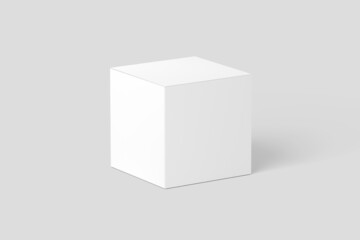 Fototapeta premium Square Box White Blank 3D Rendering Mockup