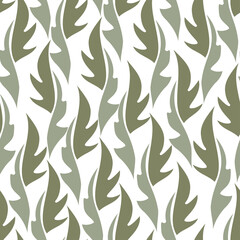 Obraz premium Seamless vector pattern with decorative abstract wavy shapes in lines