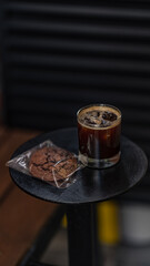 chocolate cake on a table