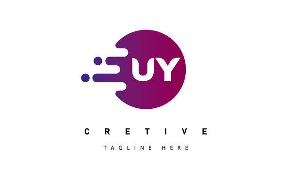 Fast Steering letter UY logo designs concept