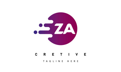 Fast Steering letter ZA logo designs concept vector - obrazy, fototapety, plakaty