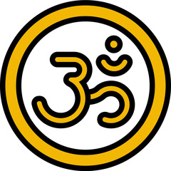 Obraz premium om one color icon