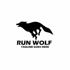 wolf animal design logo vector