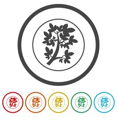 Leaves ring icon isolated on white background