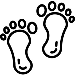 footprint line icon