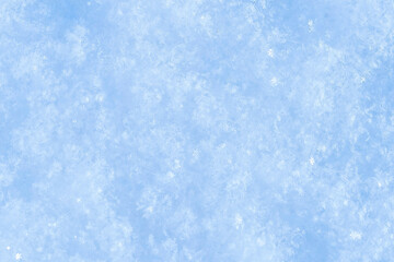 White background with snowflakes soft snow surface and soft shadows