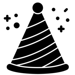 party hat solid icon