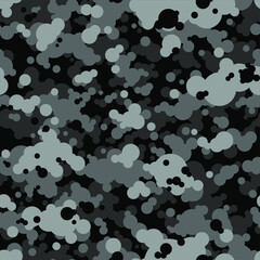 Camouflage texture seamless pattern. Abstract modern endless camo texture with spot of circles. Vector illustration. - obrazy, fototapety, plakaty