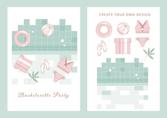 Fototapeta premium Bachelorette Party Invitation Card Creator