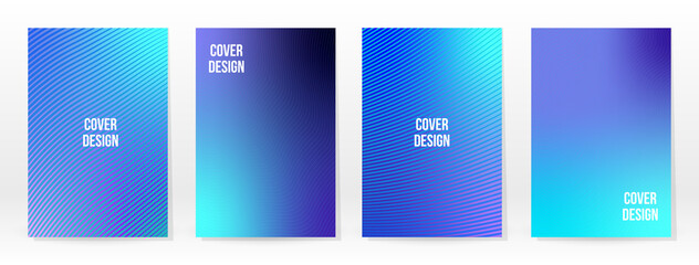 Minimal Poster. Pastel Soft. Blue Gradient Set.