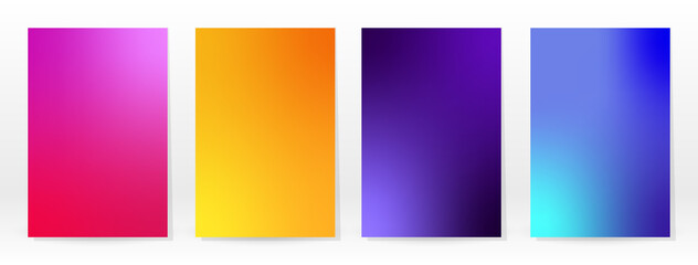 Fototapeta premium Minimal Poster. Pastel Soft. Rainbow Gradient Set.