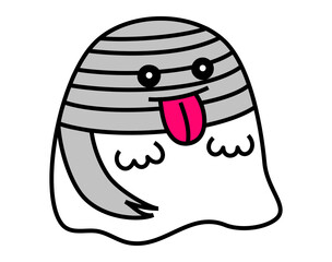 かわいいおばけのシンプルなイラスト。ハロウィン等用。