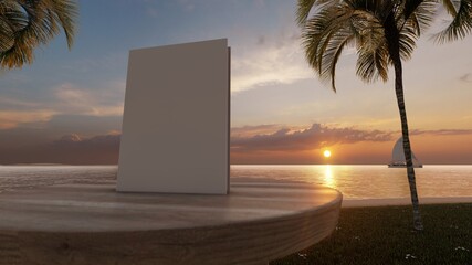 white box at beach