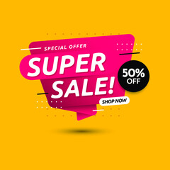 Gradient colored banner sale background Free Vector