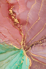 Alcohol ink art.Mixing liquid paints. Modern, abstract colorful background, wallpaper. Marble texture.Translucent colors