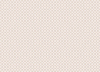 市松模様、格子、四角形パターンの背景素材、イラスト（ブラウンベージュ、淡色）