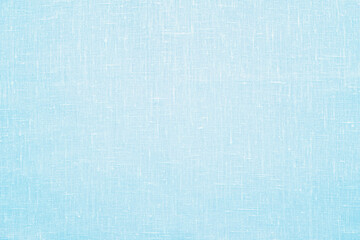 Light blue linen pastel fabric, textile texture or background, top view