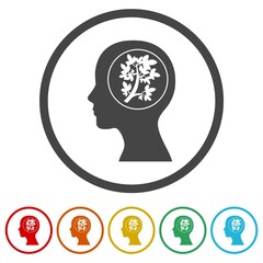 Think green ring icon isolated on white background