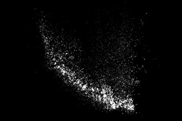 Fototapeta na wymiar White splashes isolated on black background. Abstract vector explosion. Digitally generated image. Illustration, EPS 10.