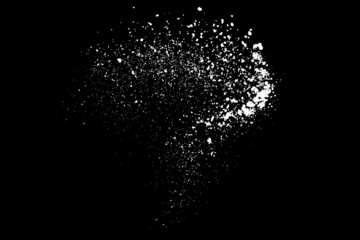White splashes isolated on black background. Abstract vector explosion. Digitally generated image. Illustration, EPS 10.