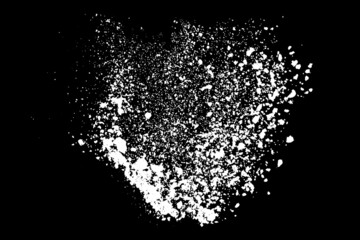 White splashes isolated on black background. Abstract vector explosion. Digitally generated image. Illustration, EPS 10.