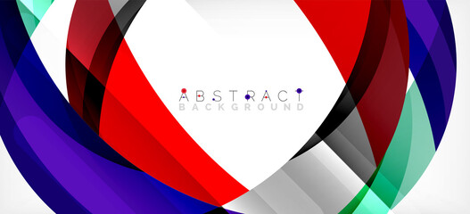 Obraz premium Color circle shapes, minimal geometric background. Trendy dynamic composition. Vector Illustration For Wallpaper, Banner, Background, Landing Page