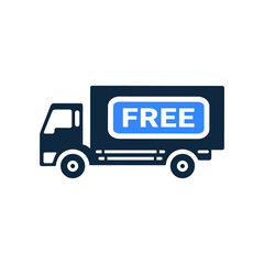 Shipping, truck, delivery icon. Simple editable vector illustration.