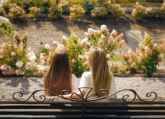 girls on the bench