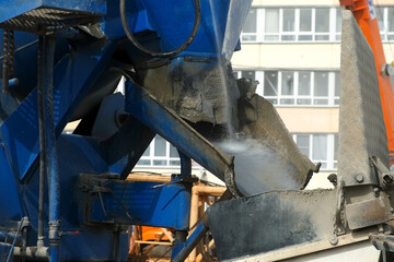 Repair and maintenance of construction equipment on the building site. Washing the troughts of the...