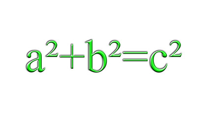 a2 plus b2 is equal to c2 green geometric theorem of pythagoras