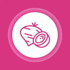 Beetroot color button icon. Healthy, organic food.