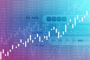 2d rendering Stock market online business concept. business Graph 
