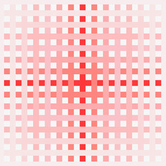 Grid lines or wicker patterns, red to white gradation, seamless of the square grid. 3D rendering
