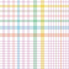 Rainbow Pastel Plaid textured Seamless Pattern