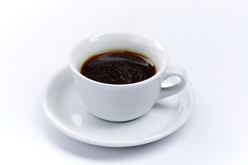cup of coffee on the white background