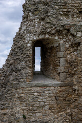 stone wall with window