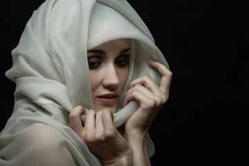 woman with headscarf
