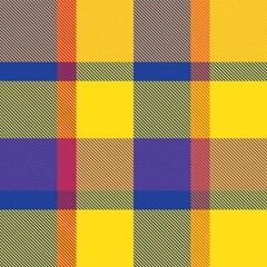 Rainbow Plaid Tartan Checkered Seamless Pattern