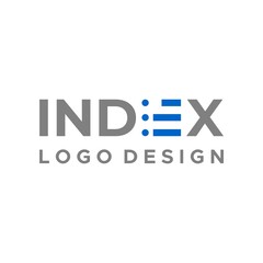 Clean and bold wordmark logo about index.
EPS 10, Vector.