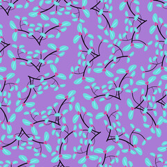 Multicolored flowers pattern. flat vector illustration.