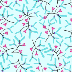 Multicolored flowers pattern. flat vector illustration.