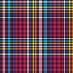 Rainbow Plaid Tartan Checkered Seamless Pattern