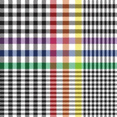 Rainbow Plaid Tartan Checkered Seamless Pattern