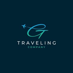 Initial Letter G Travel Logo Design
