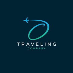 Initial Letter O Travel Logo Design
