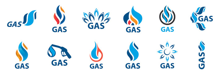 Vector logo of the gas station and equipment