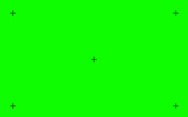 Green screen background. VFX motion tracking markers. Screen backdrop template. flat style.