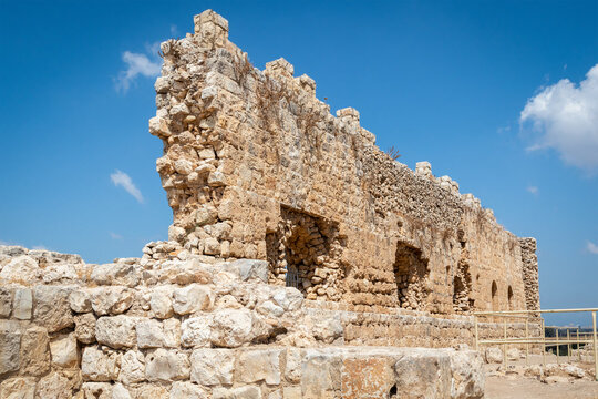 Old Ottoman Fortress Ruins in Central Israel
