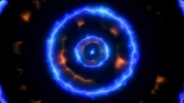 This stock motion graphics showcases energy circles. This background will decorate your projects.